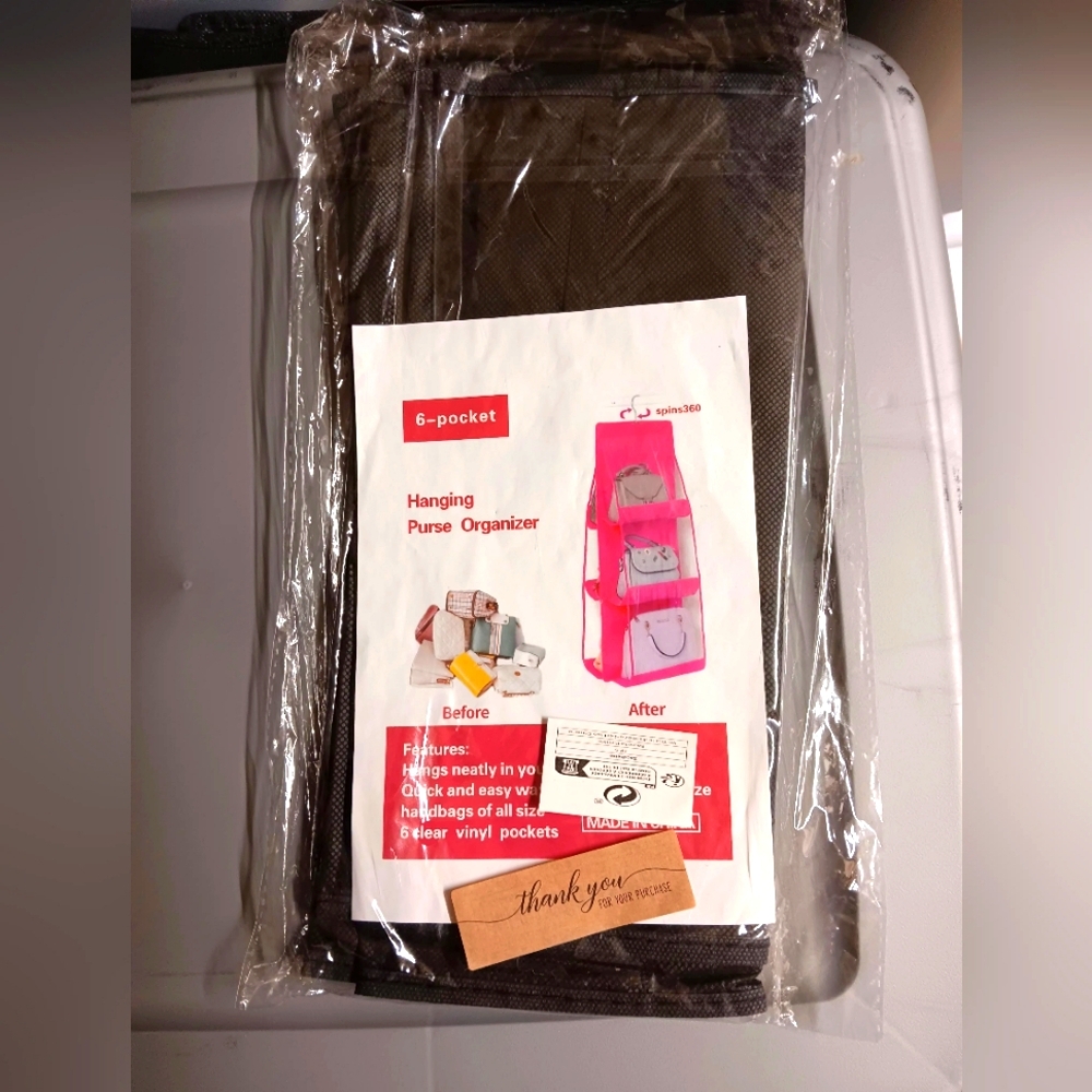 6 Pocket hanging purse organizer New in pkg